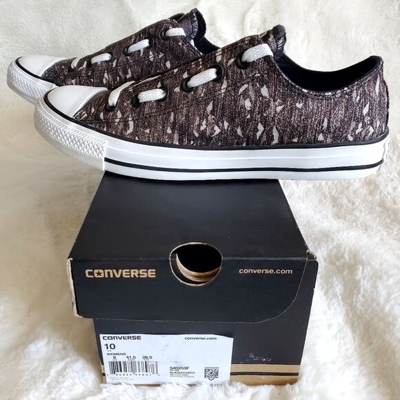Converse All Star Black Silver Sneakers - Picture 2 of 7